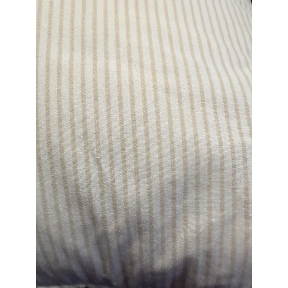 Ralph Lauren White Goose Down Feather Standard Pillow Vintage Striped USA